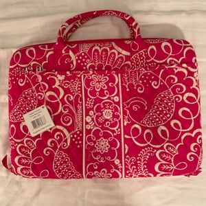 Vera Bradley Laptop Portfolio in Twirly Birds Pink